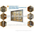 Double glazed powder coating aluminium exterior glass folding door